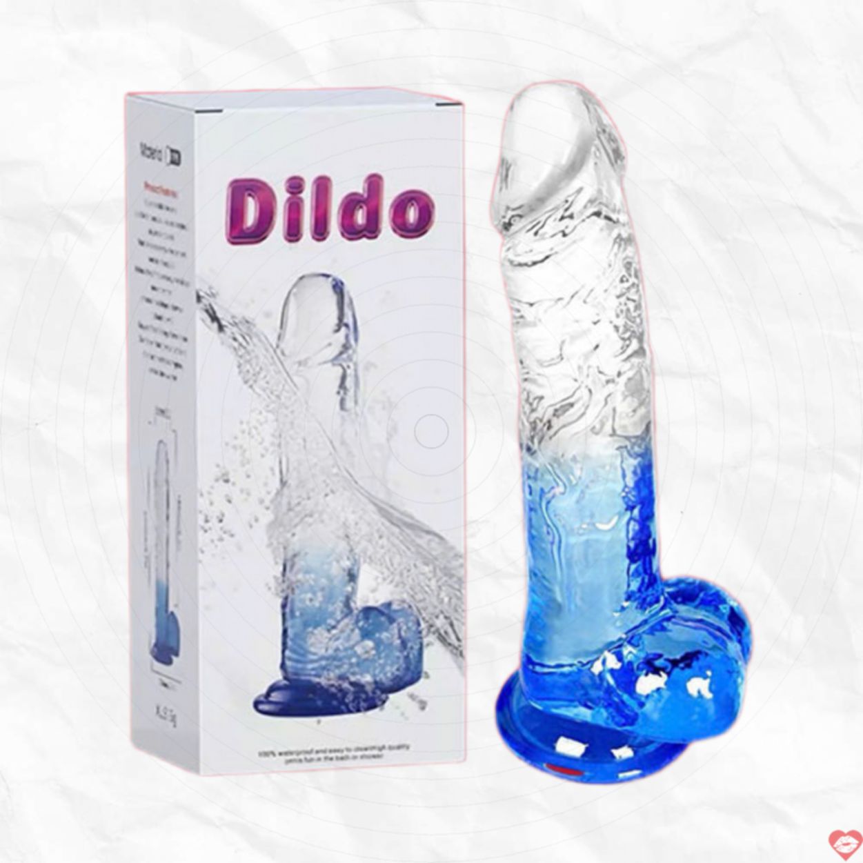 Dương vật giả hít tường trong suốt phối xanh nước biển Shaki