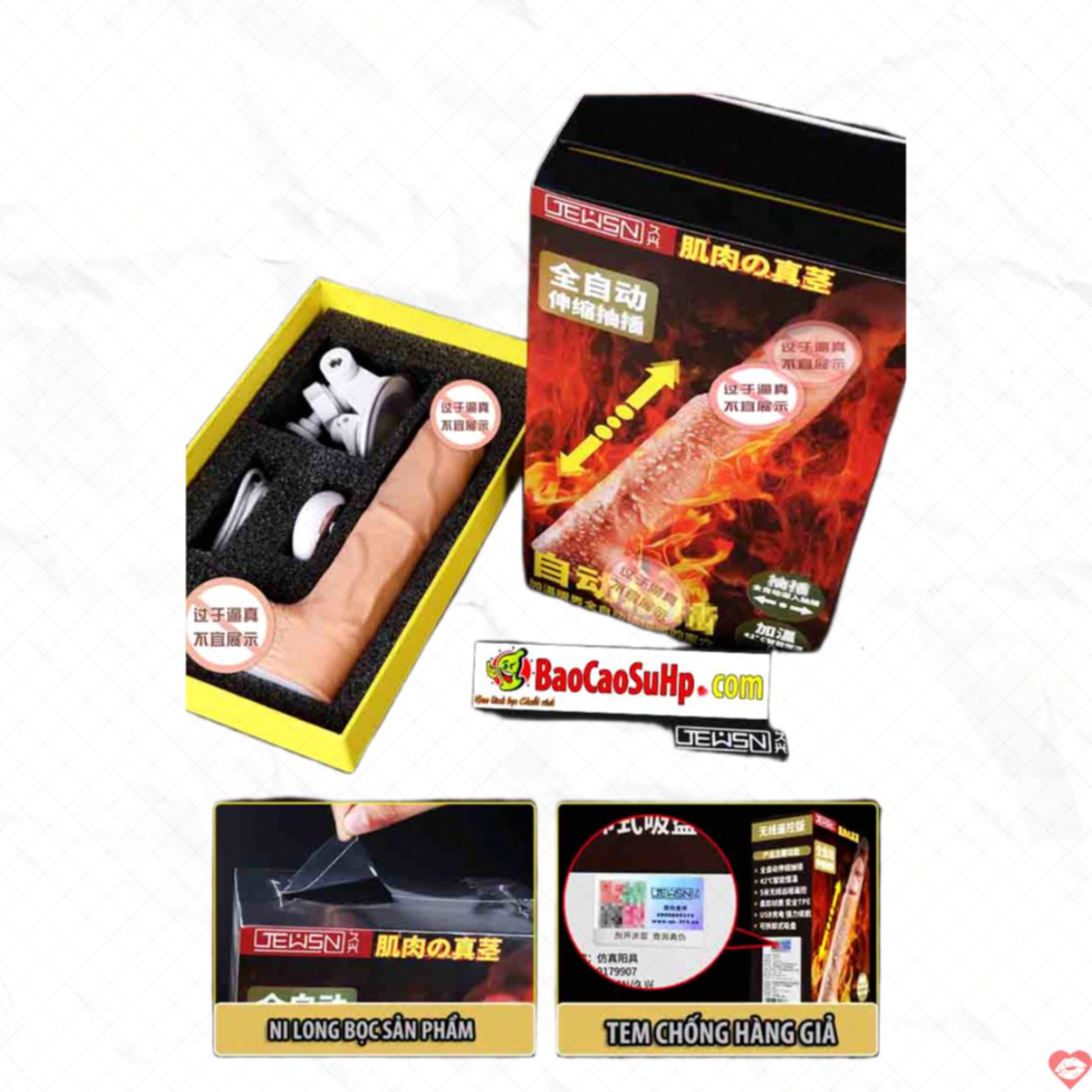 Sextoy dương vật đóng tường cao cấp JEWSN điều khiển từ xa