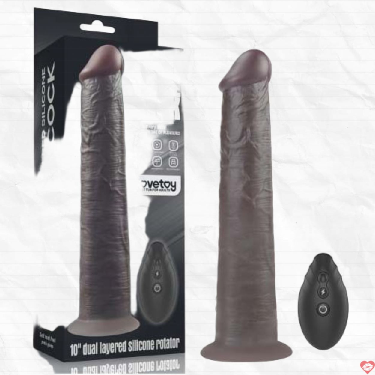 Dương vật giả Lovetoy USA 10 inch silicone cao cấp xoay êm ái 