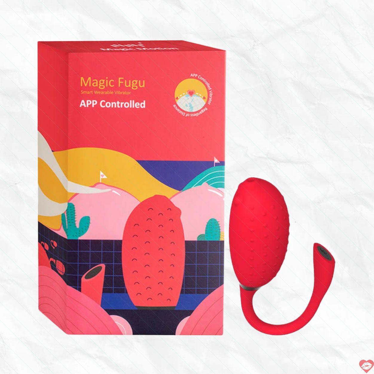 Trứng rung Magic Motion Fugu Đỏ cao cấp kích thích mạnh mẽ 