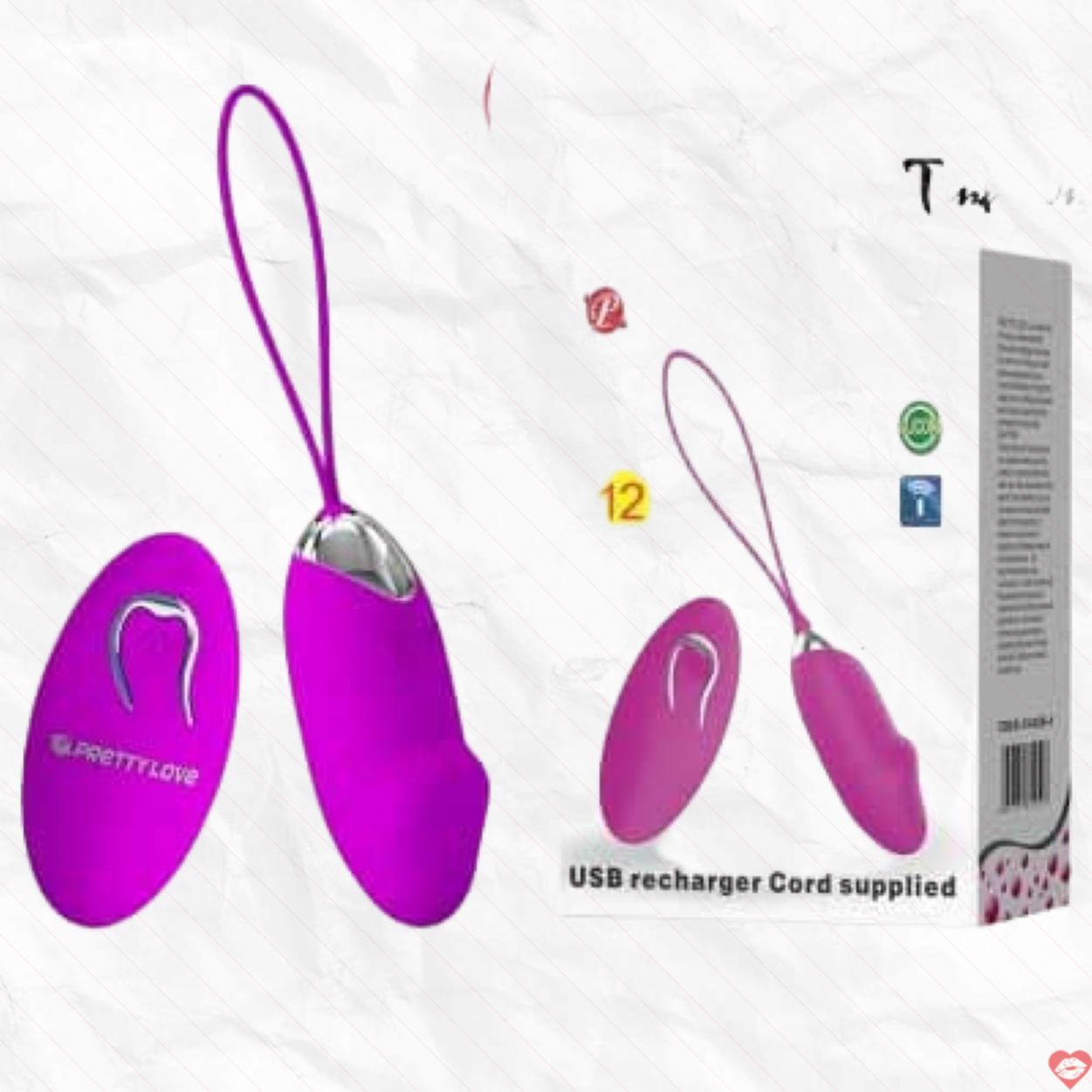 Trứng Rung Silicone Prettylove Julia 12 Chế Độ Không Dây Kích Thích 