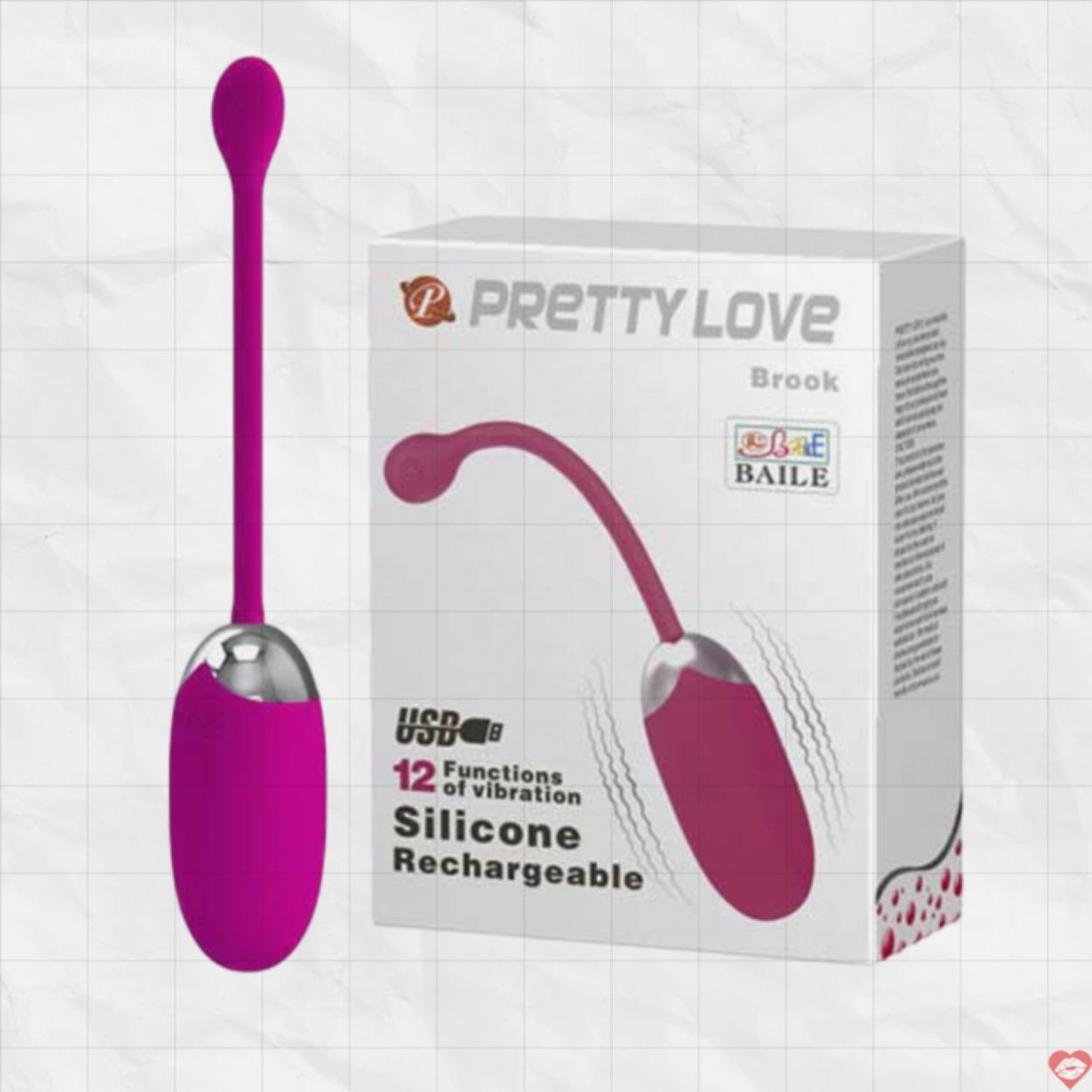 Trứng Rung Pretty Love Brook 12 Chế Độ Rung Mạnh Mẽ Sạc Pin 
