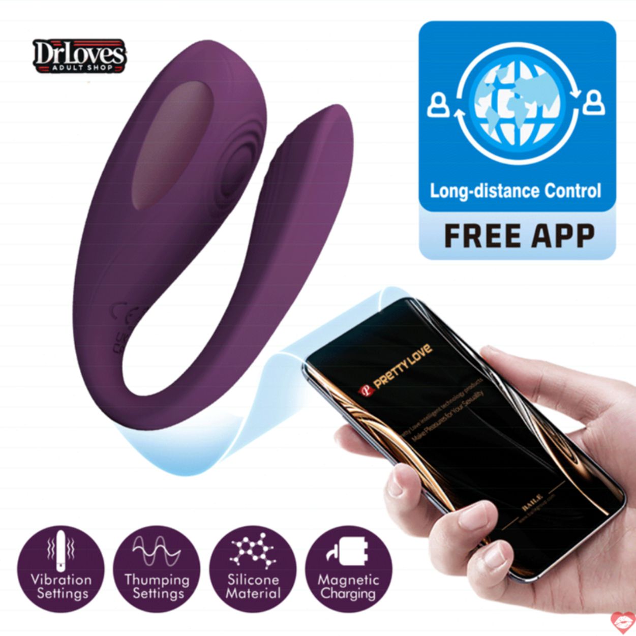 Máy Rung PrettyLove Aari Điều Khiển App Cao Cấp Dễ Dàng Sử Dụng 