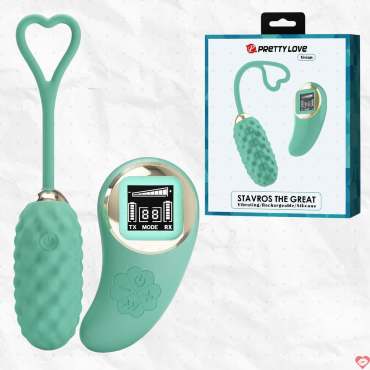 Máy rung trứng điều khiển từ xa Pretty Love Vivian cao cấp LED 