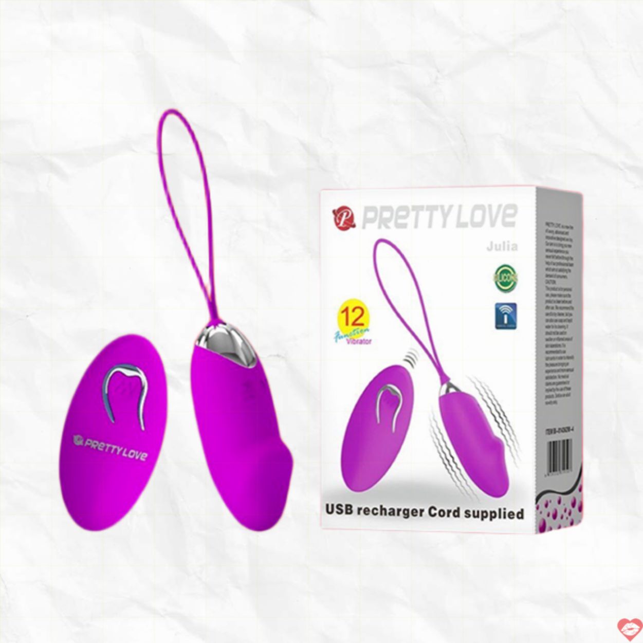 Trứng rung Pretty Love Julia 12 chế độ điều khiển từ xa kích thích
 
