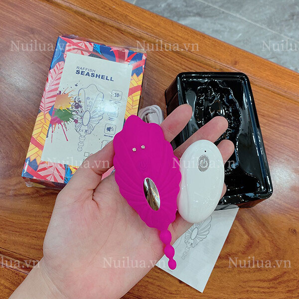 Trứng rung dán quần lót Raffish Seashell điều khiển từ xa