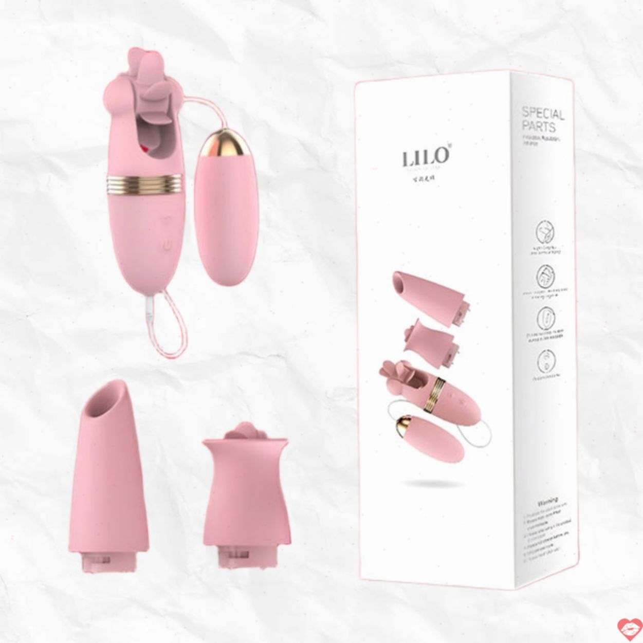 Bộ trứng rung LILO 3 đầu đa năng, 12 chế độ, kích thích tối đa 