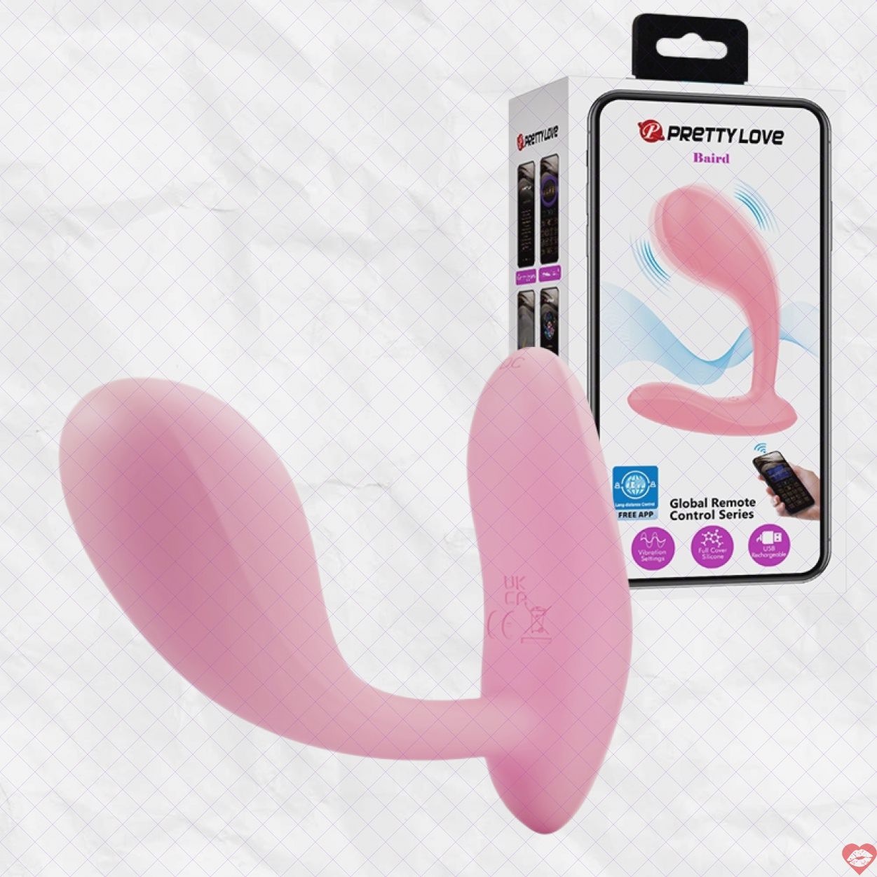 Trứng rung gắn quần chip Prettlove Baird điều khiển qua app