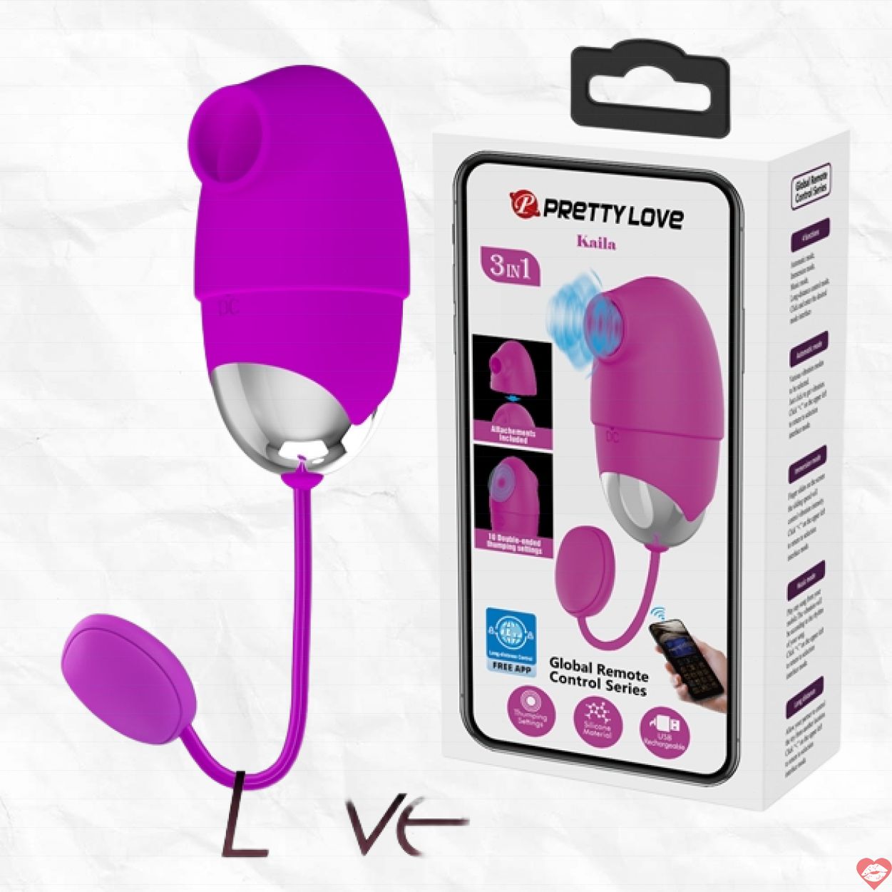 Trứng rung Kaila app Prettylove siêu mạnh kích thích cực đỉnh 
