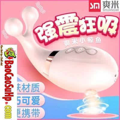 Máy rung Shuangmi 3in1 Hút liếm massage Trứng tình yêu kích thích