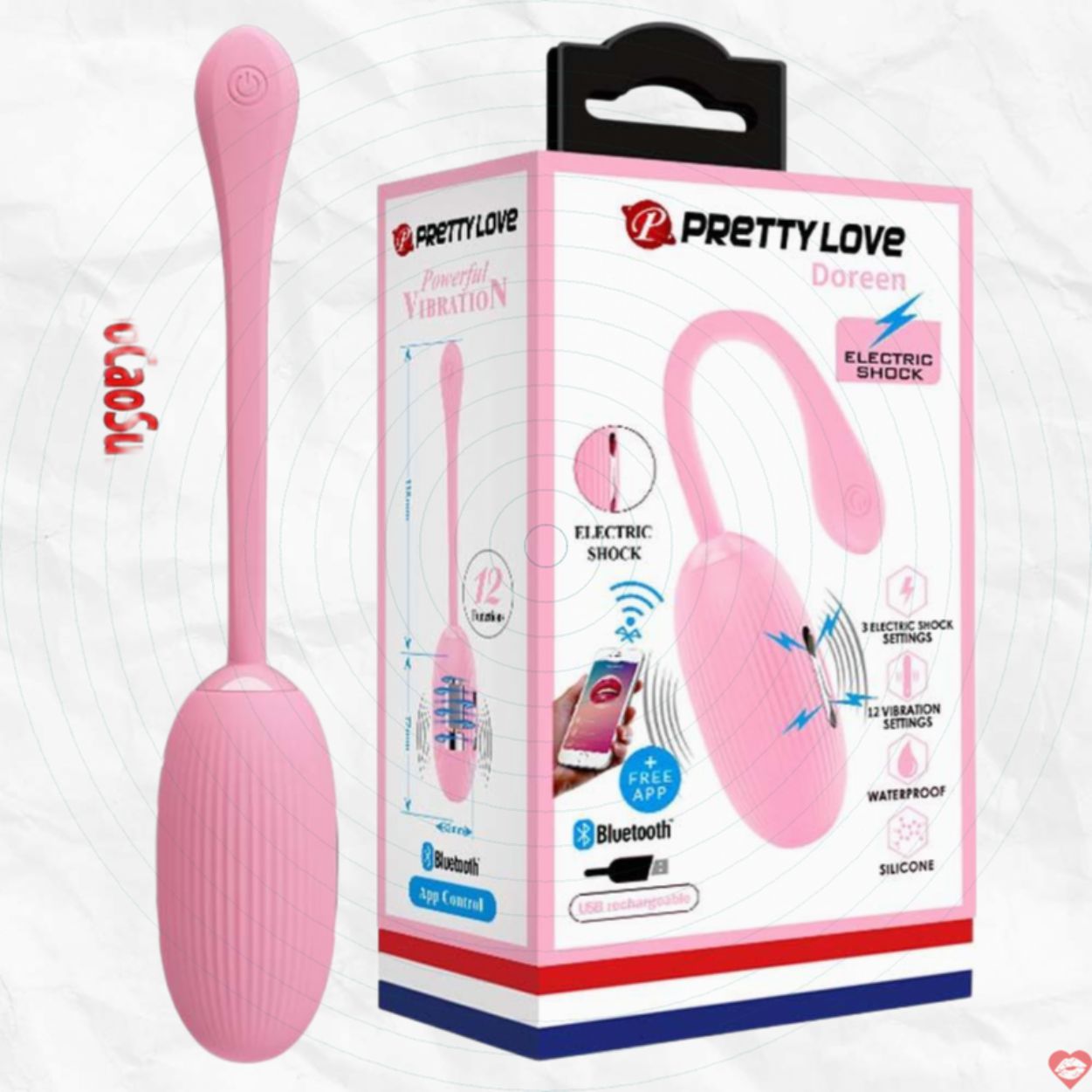 Trứng rung APP Prettylove Doreen phóng điện Shock kích thích cực mạnh
 