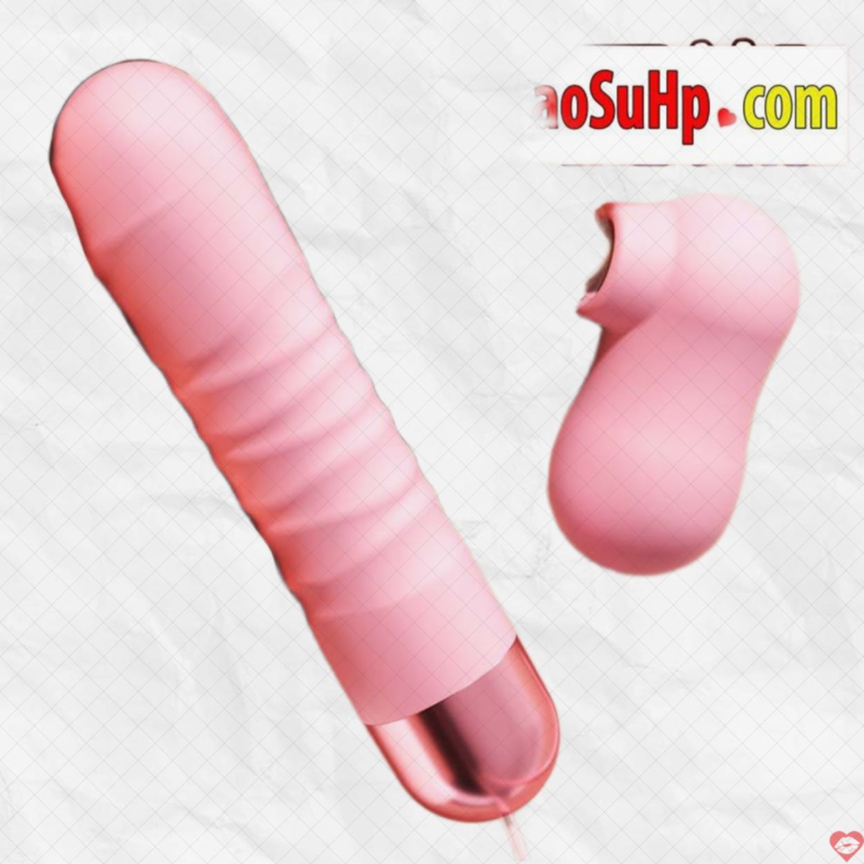 Bộ trứng rung đôi Mizzzee PINK SIMPLE với hút mạnh mẽ cực phê 