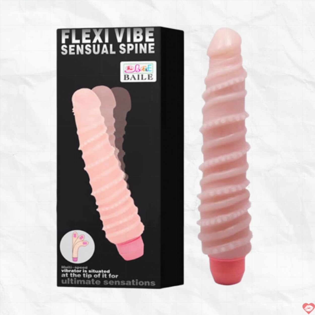 Dương vật giả Baile Flexi Vibe xoắn siêu mềm mịn tăng khoái cảm 