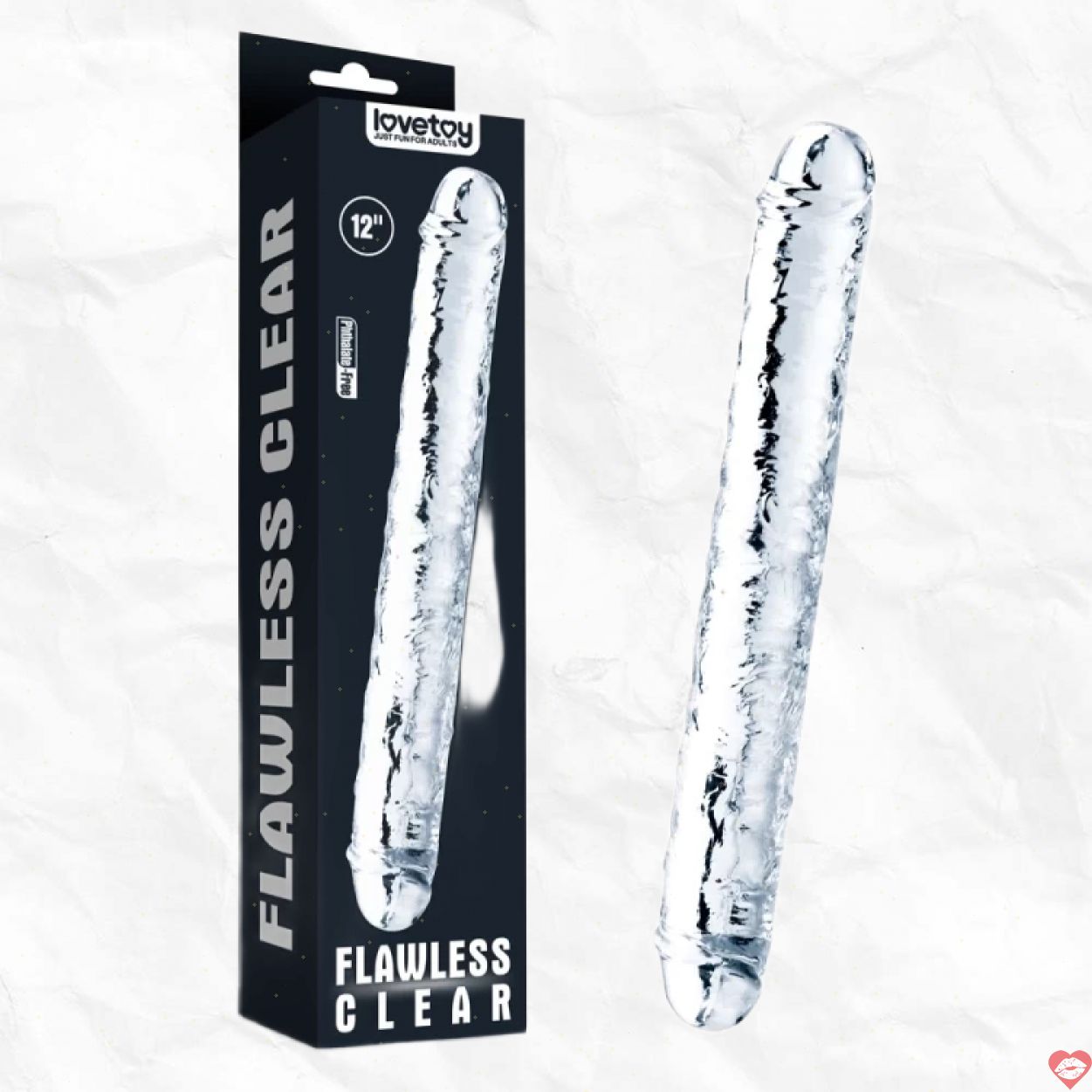 Lovetoy Flawless Double Dương Vật Trong Suốt Siêu Thật, Bền Đẹp 