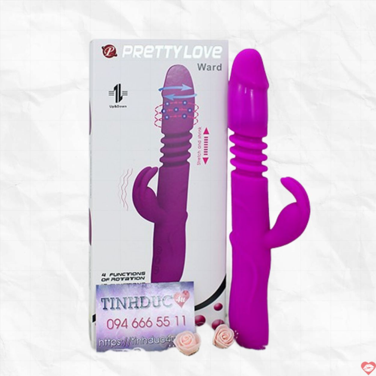 Đồ chơi tình dục Pretty Love Ward rung ngoáy thụt cực phê 