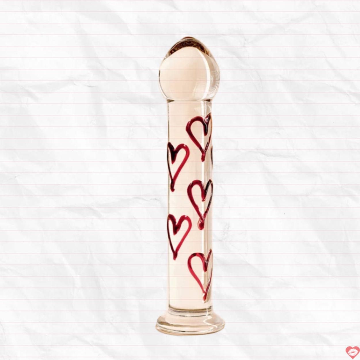 Dương vật thuỷ tinh MizzZee Glass Dildo trái tim Siêu bền Sang trọng 