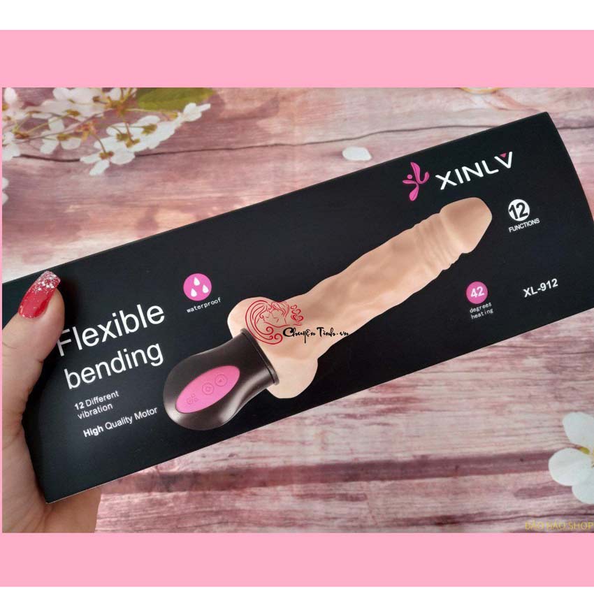 Dương Vật Giả Flexible Bending Sưởi Ấm Đa Năng Siêu Thực