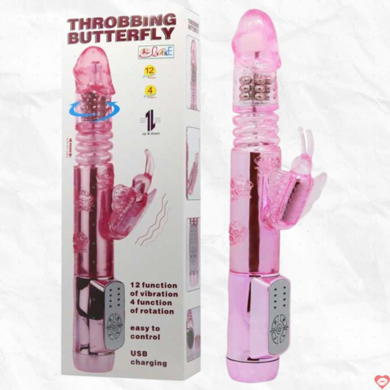 Dương Vật Giả Throbbing Butterfly Kích Thích Cả Trong Lẫn Ngoài Với Siêu Tính Năng Rung Xoay Ngoáy Thụt