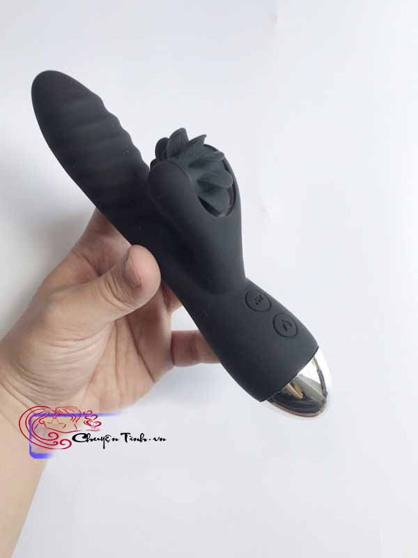 Dương vật rung liếm 12 chế độ tăng khoái cảm, tỏa nhiệt dịu