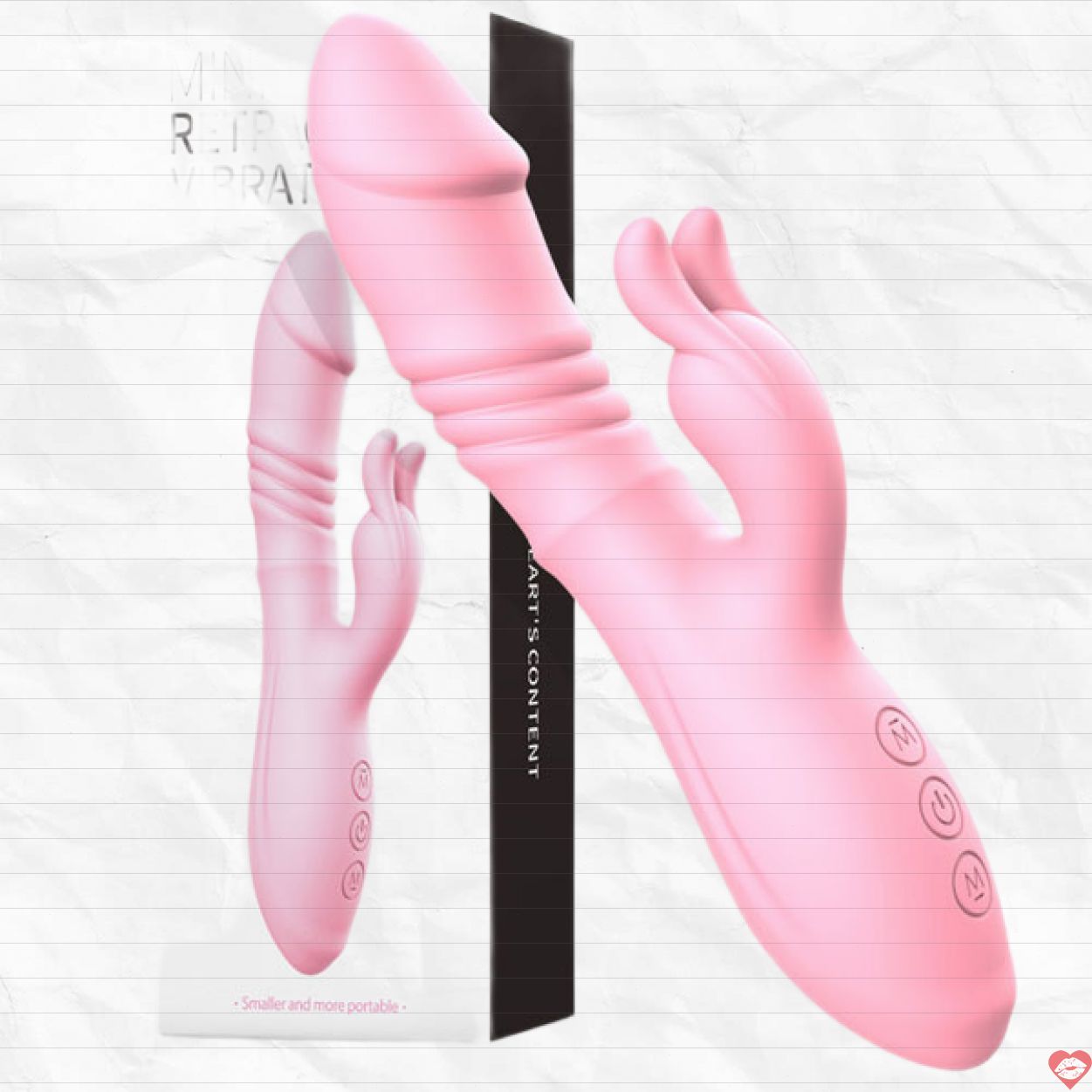 Đồ Chơi Người Lớn Mini Tai Thỏ Rung Thụt Siêu Thực, Kích Thích 