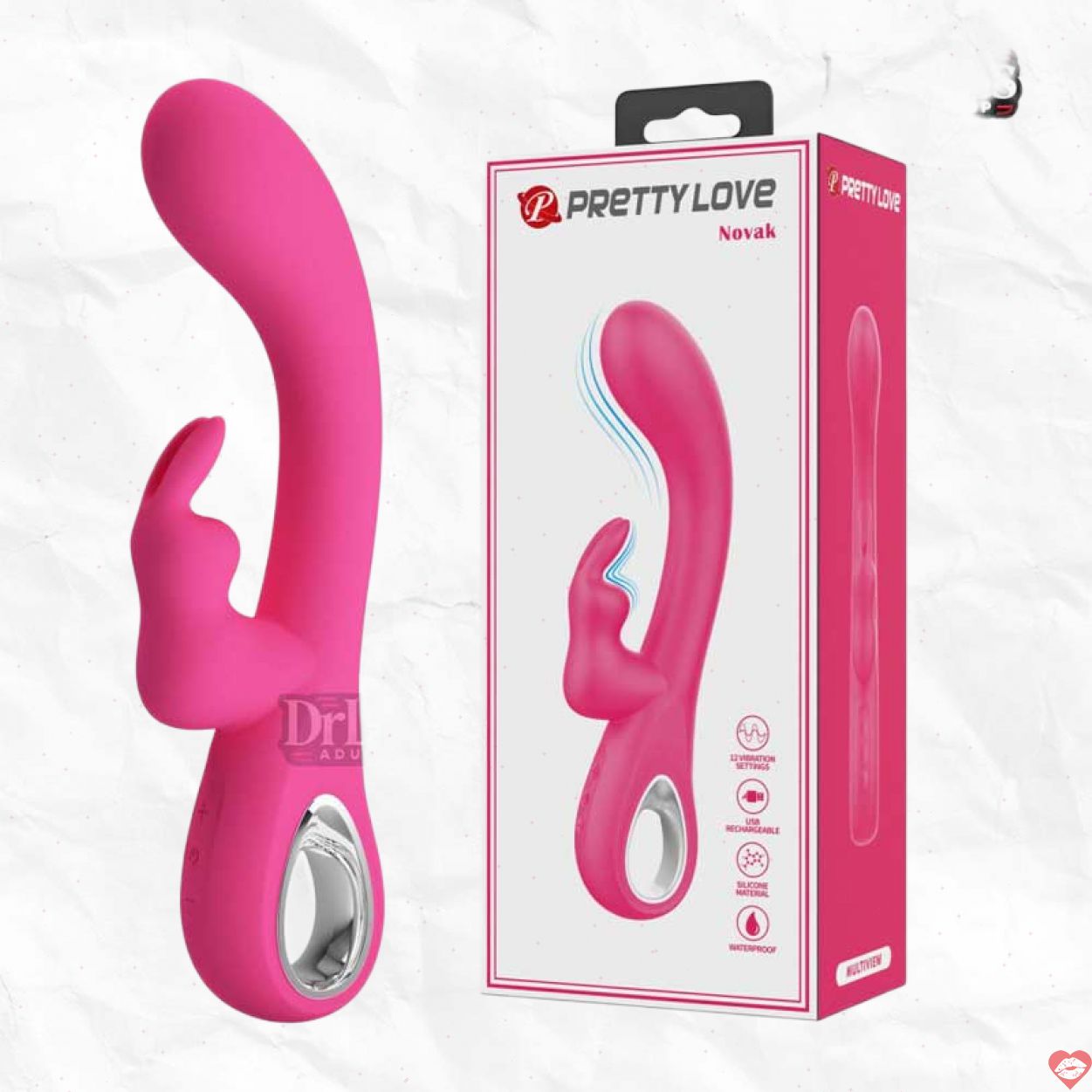Máy Rung Navak PrettyLove Thỏ Kích Thích 12 Chế Độ Mạnh Mẽ  