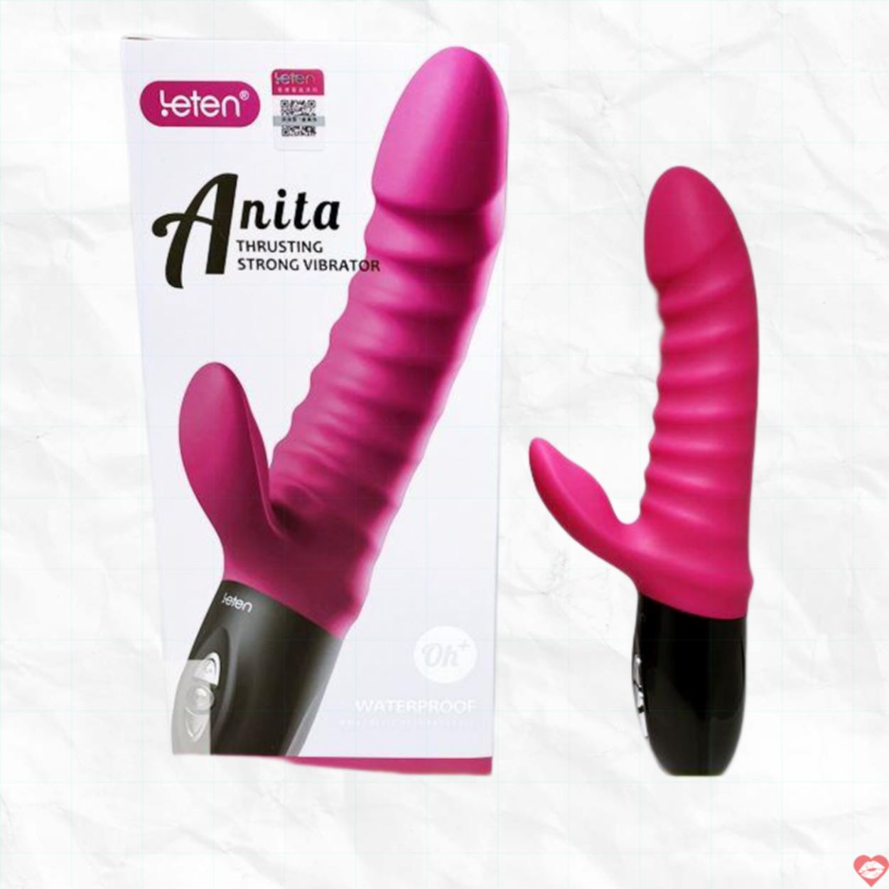 Leten Anita rung thụt mạnh ấm nóng Dụng cụ tình yêu nữ 
