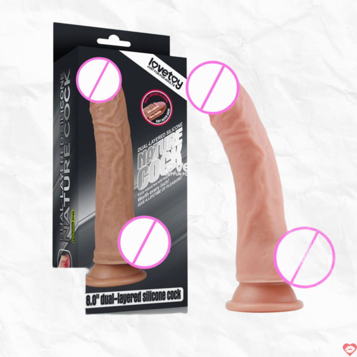Dương vật giả Lovetoy Nature Cock 8 siêu mềm mại, thật nhất 