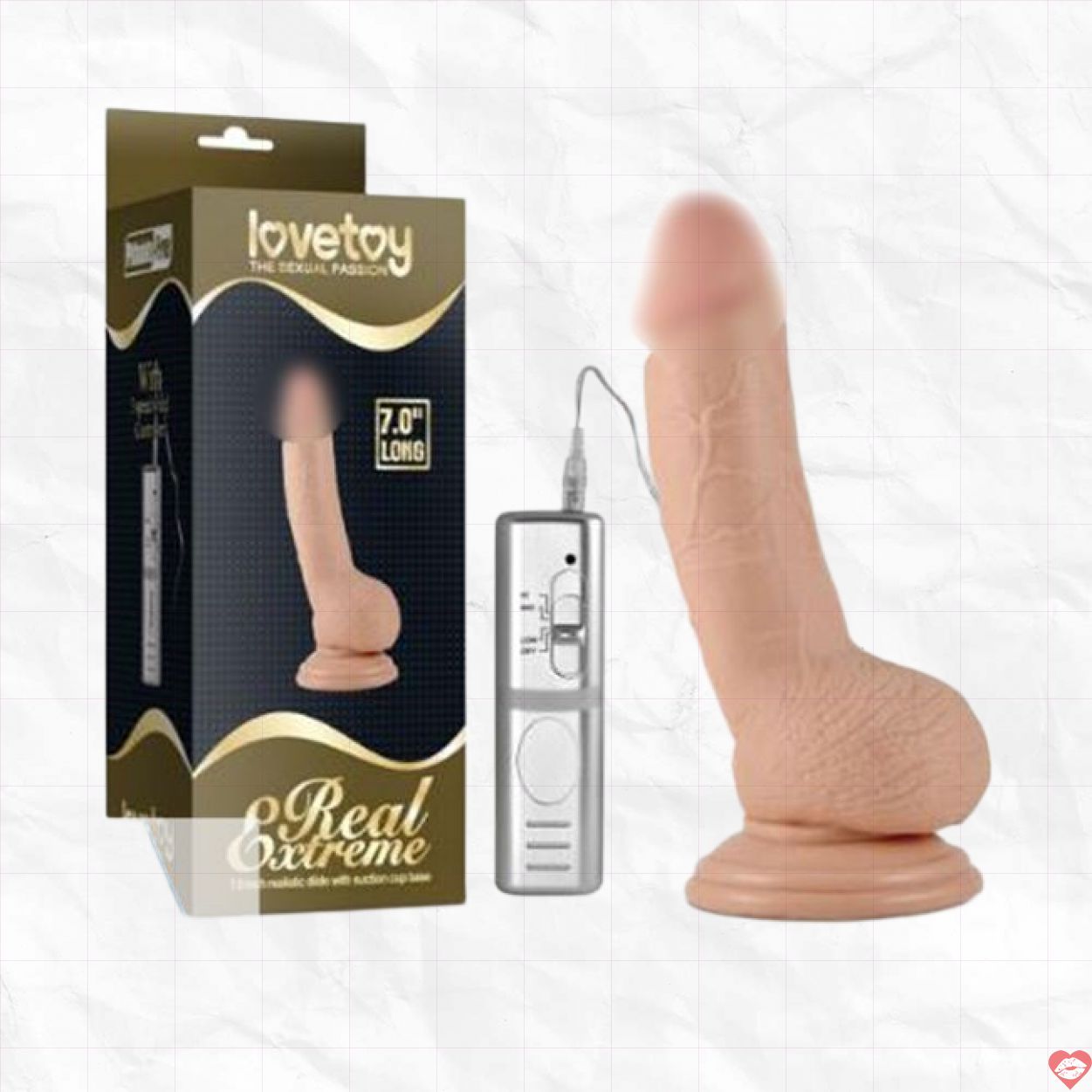 Dương vật giả gắn tường rung Lovetoy Real Extreme 7 cảm giác thật 
