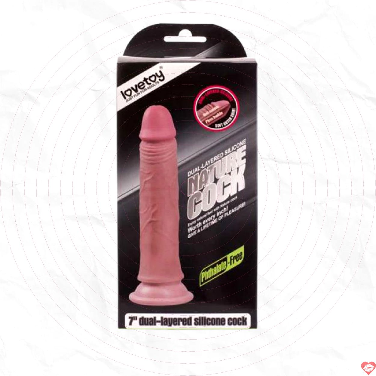 Dương Vật Silicon Gắn Tường Lovetoy 2 Lớp Mềm Mịn Giá Tốt 