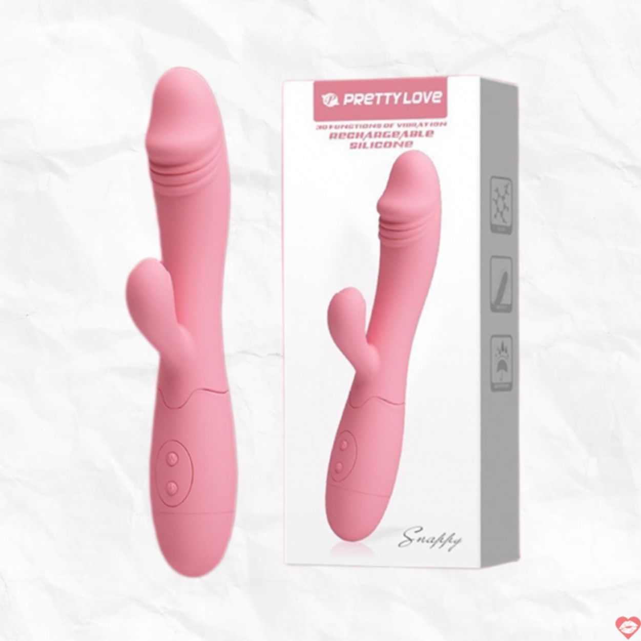 Dương vật giả Pretty Love Snappy 30 chế độ rung sạc tiện lợi kích thích mạnh mẽ 