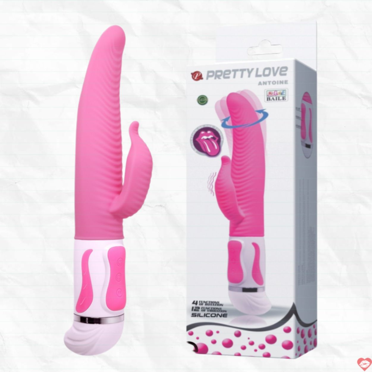 Dương vật giả Prettylove Antoine rung ngoáy kích thích khoái cảm 