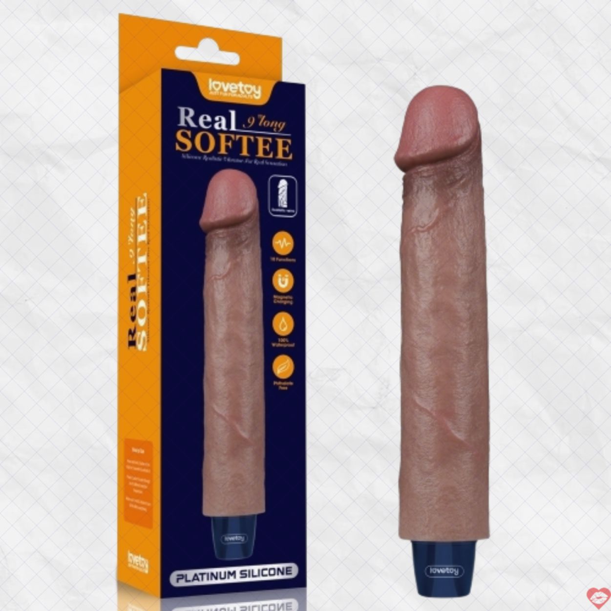 Dương vật Lovetoy REAL SOFTEE mềm mại rung đa tần kích thích 
