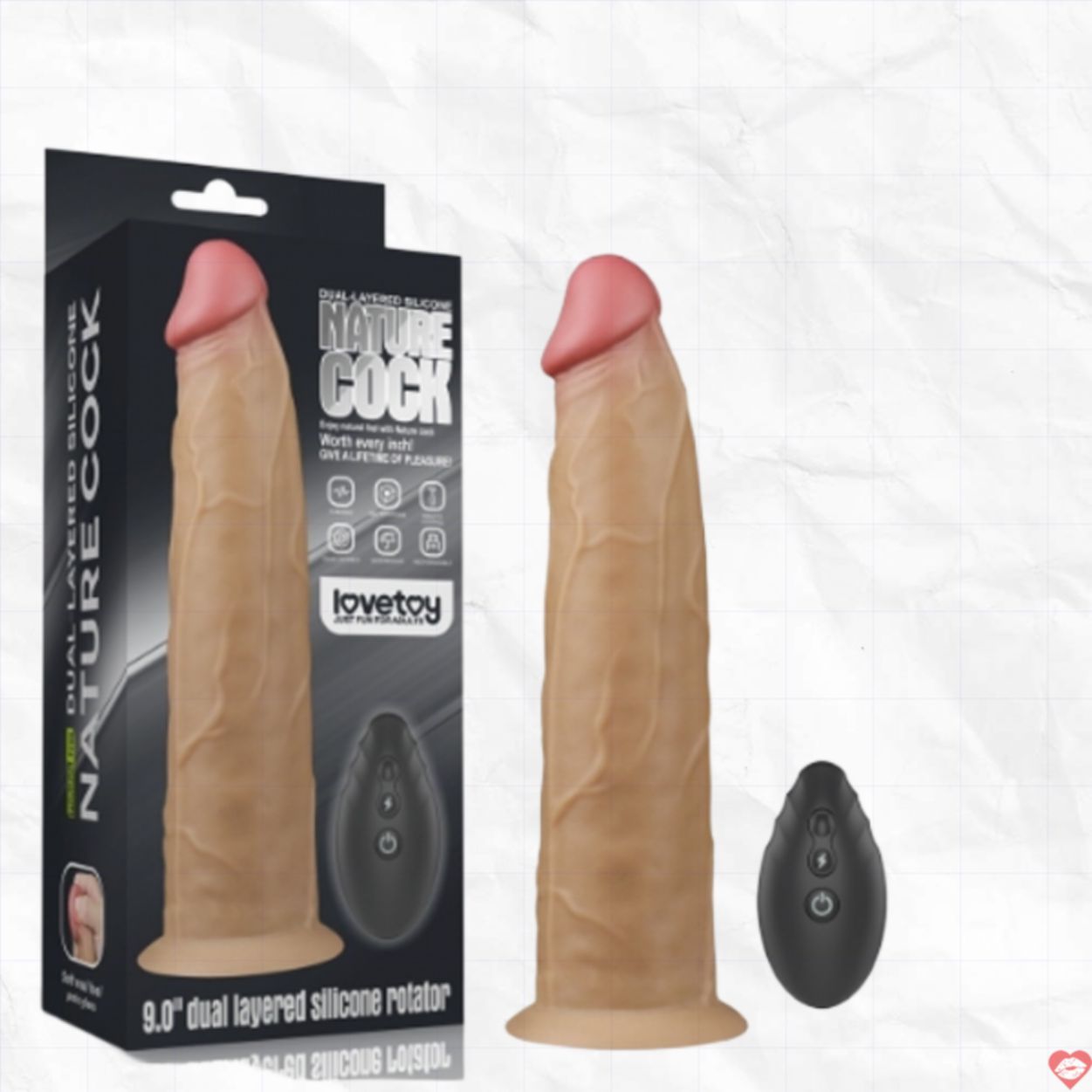Lovetoy Rotator mềm mại siêu thực rung ngoáy điều khiển xa 
