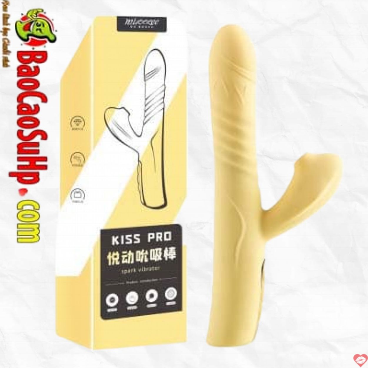 Dương vật giả KissPro Mizzzee cao cấp rung thụt hút siêu thực 