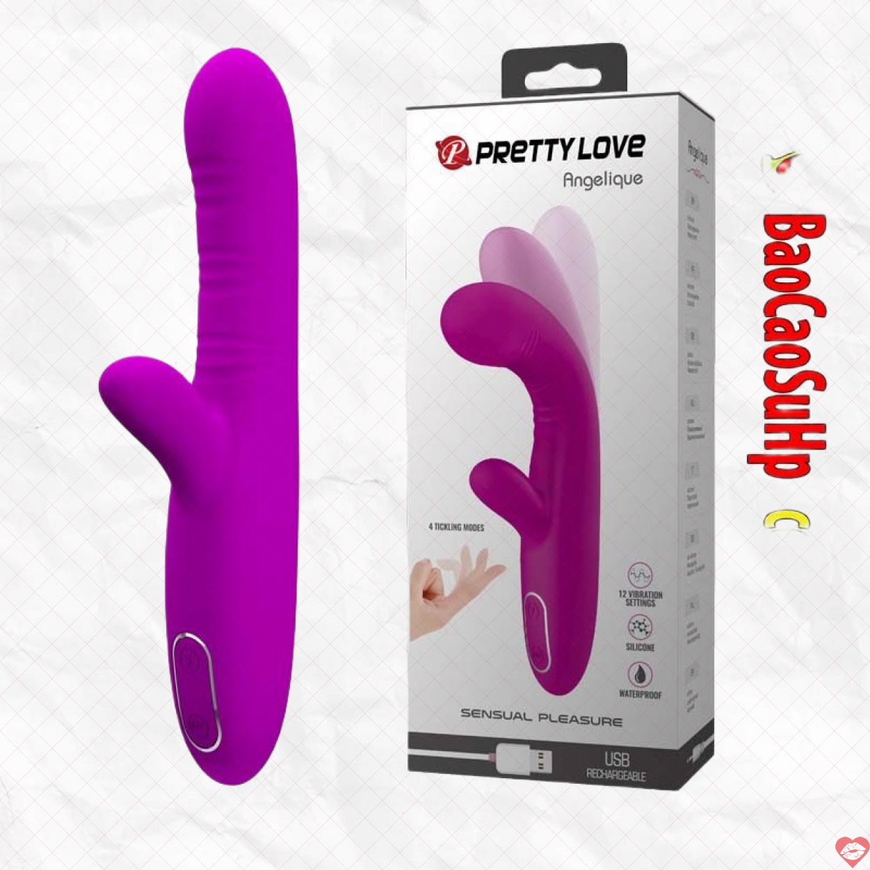 Dương vật giả rung gậy Prettylove Angelique độc đáo cao cấp 
