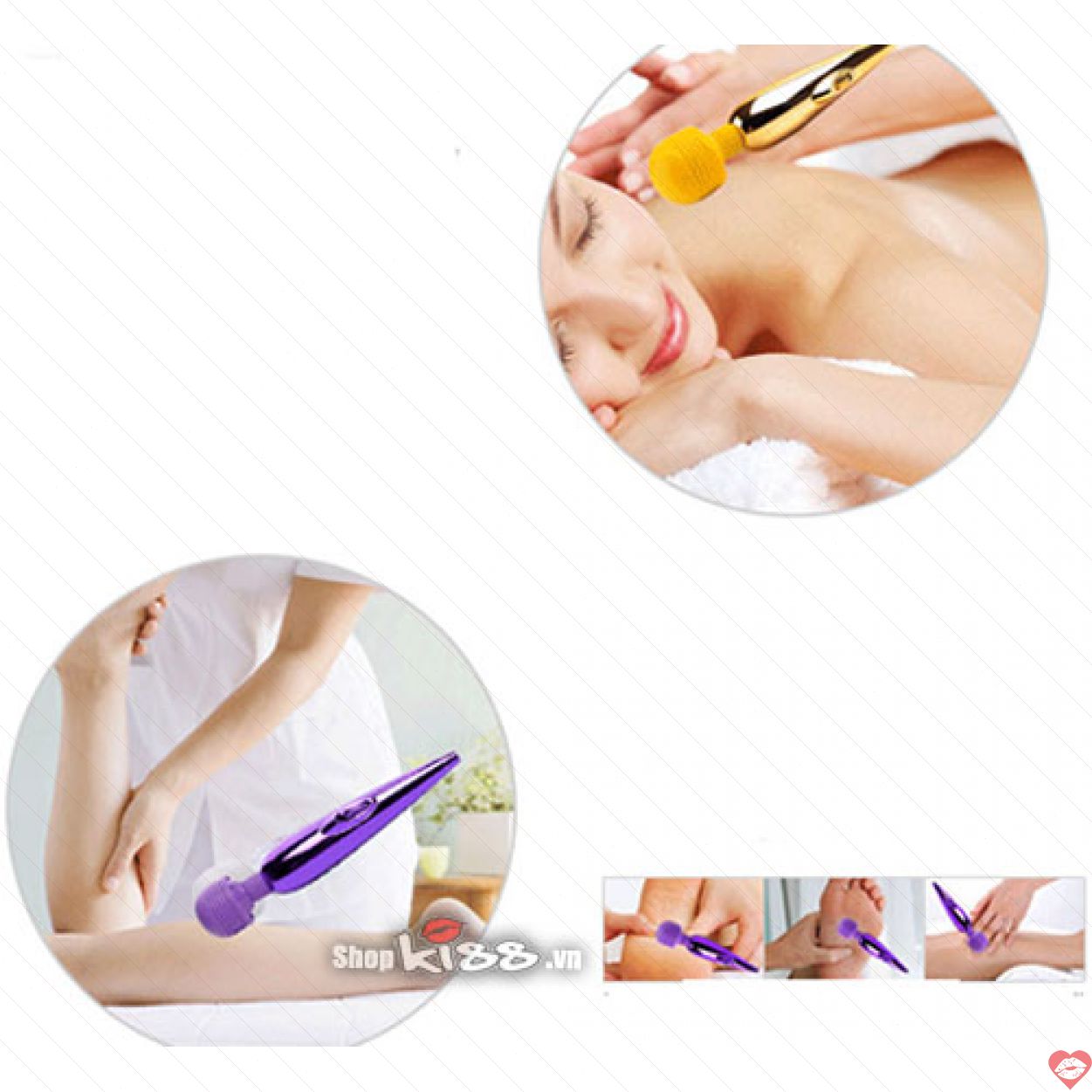 Chày rung mini Gold sạc pin tiện lợi, thư giãn nhanh chóng 
