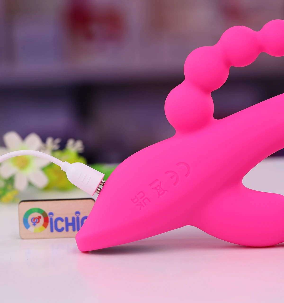 aixiASIA Oley máy rung kích thích 3 điểm nhạy cảm cùng lúc
