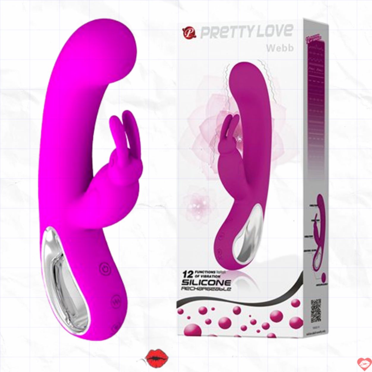 Máy rung Pretty Love Webb kích thích điểm G âm vật sành điệu 