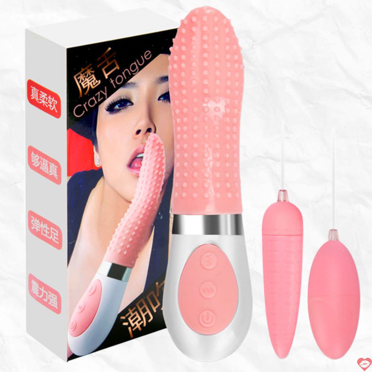 Lưỡi Liêm Âm Đạo Crazy Tongue Cao Cấp Trứng Rung 2 Đầu
 