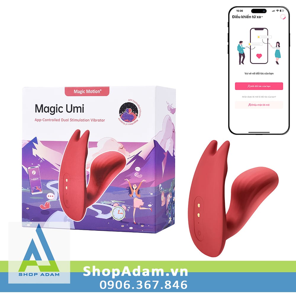 Sex toy nữ massage vùng kín điều khiển từ xa qua App Magic Motion Umi
