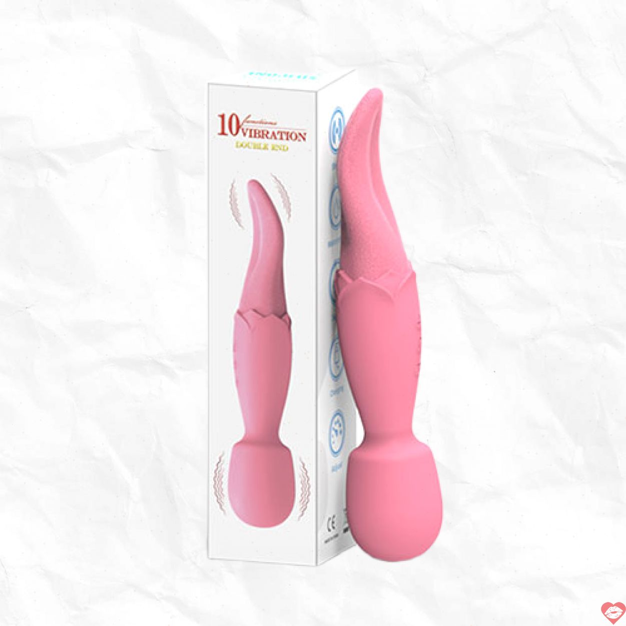 Chày rung massage Double End 10 chế độ kèm lưỡi liếm cao cấp 