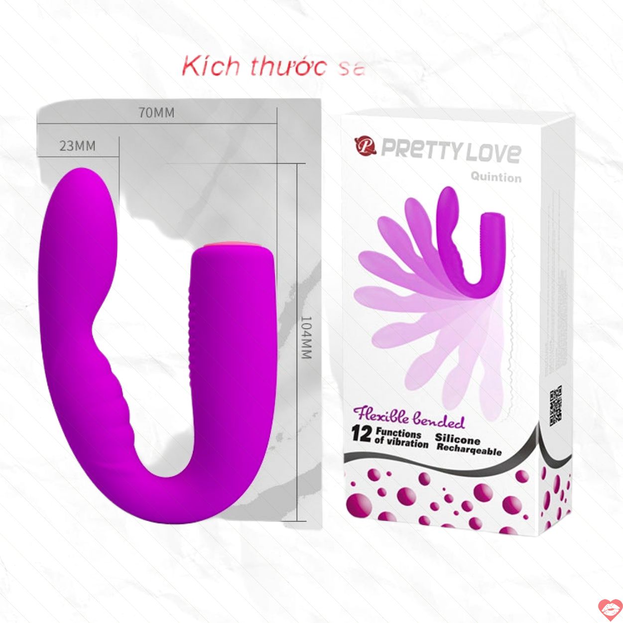 Máy Rung Đa Tần Prettylove Quintion U - Tặng Kèm Dầu Massage 
