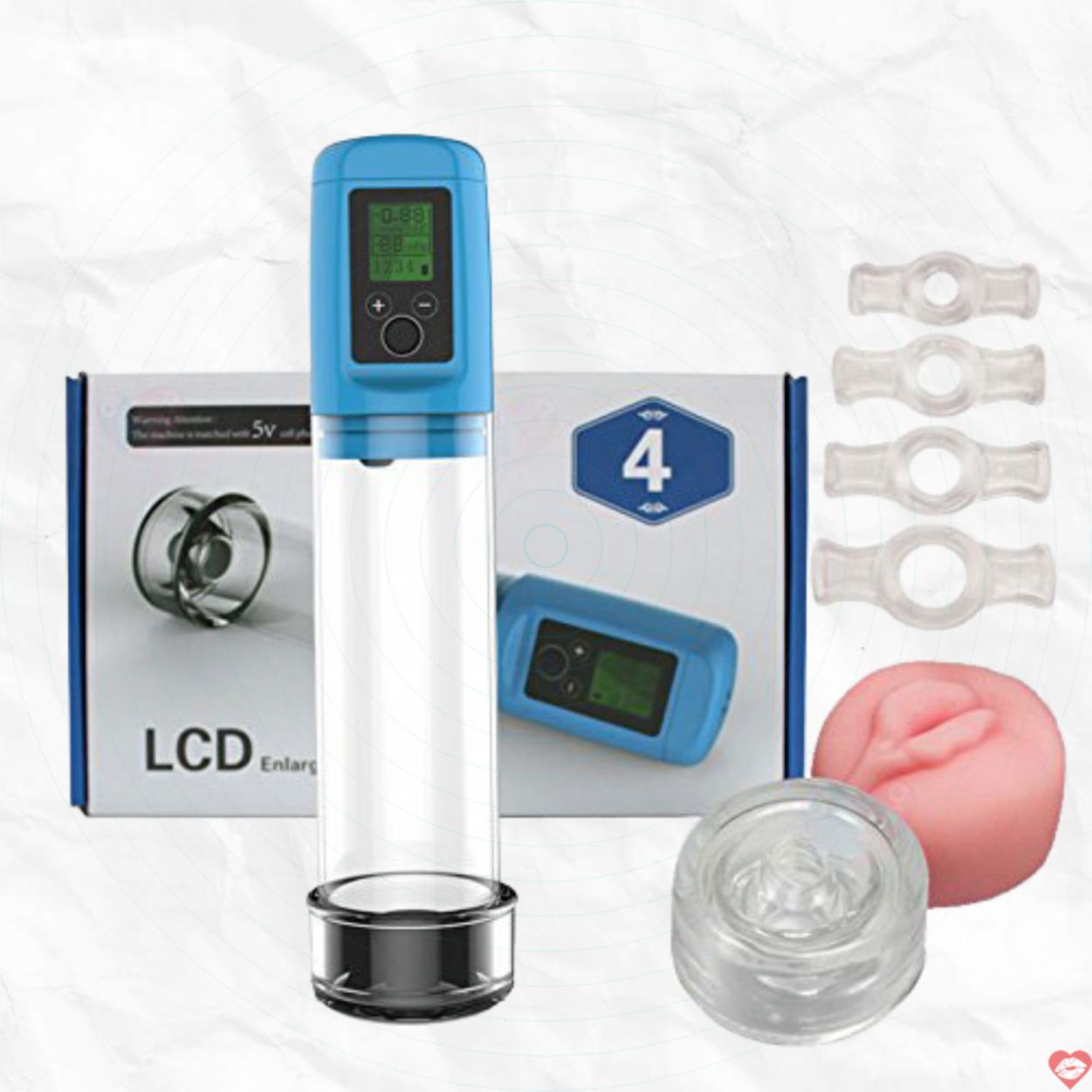 Máy Tập Dương Vật Tự Động Màn Hình LCD Tăng Kích Thước 