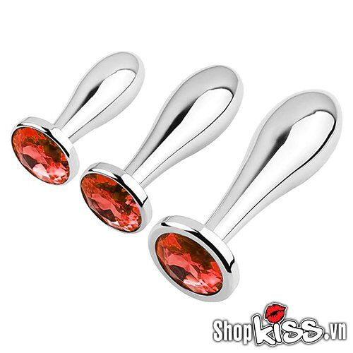 Bộ 3 Phích Cắm Hậu Môn Kim Loại Giọt Nước Kích Thích