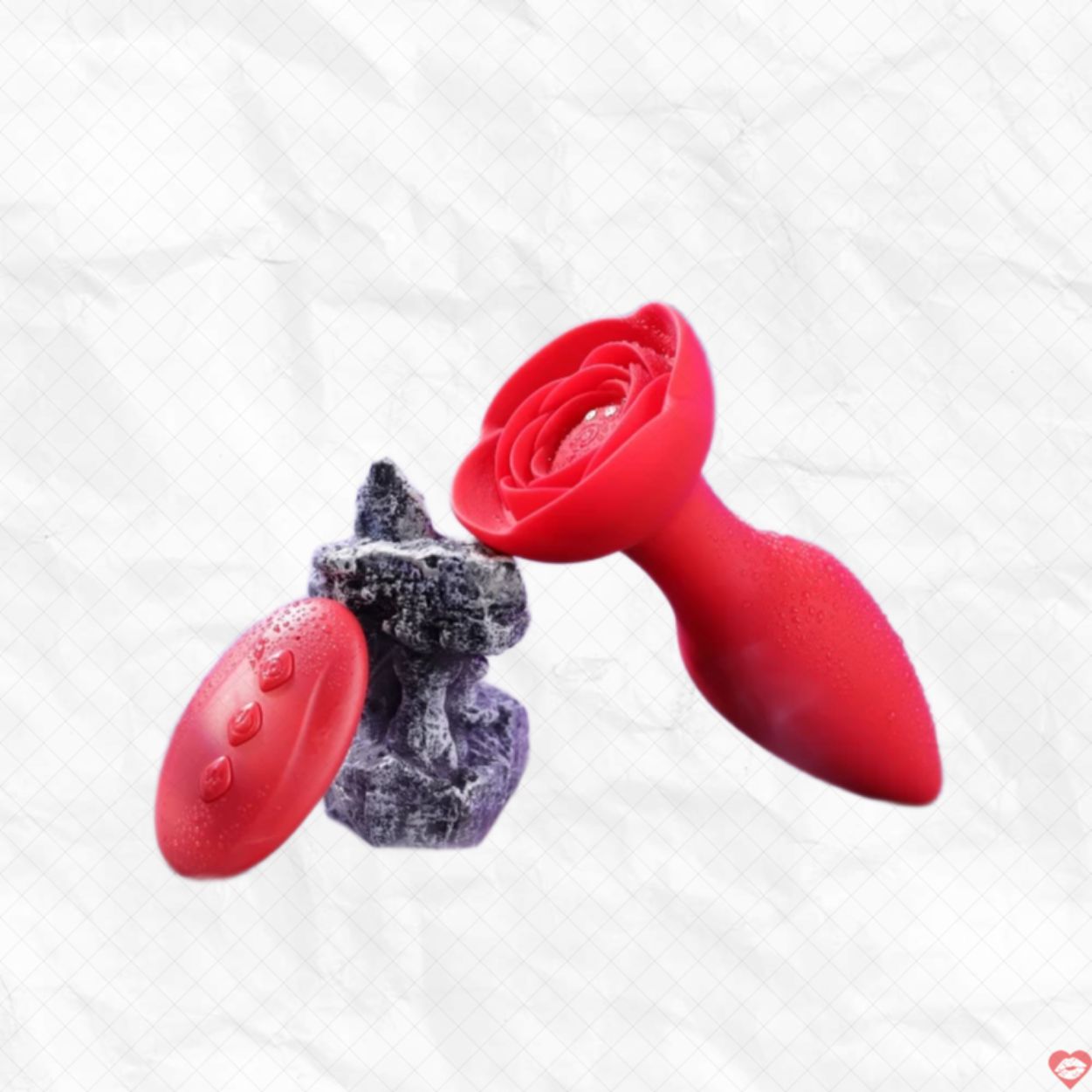 Đồ chơi hậu môn Rose Plug 10 chế độ rung kích thích điều khiển từ xa 