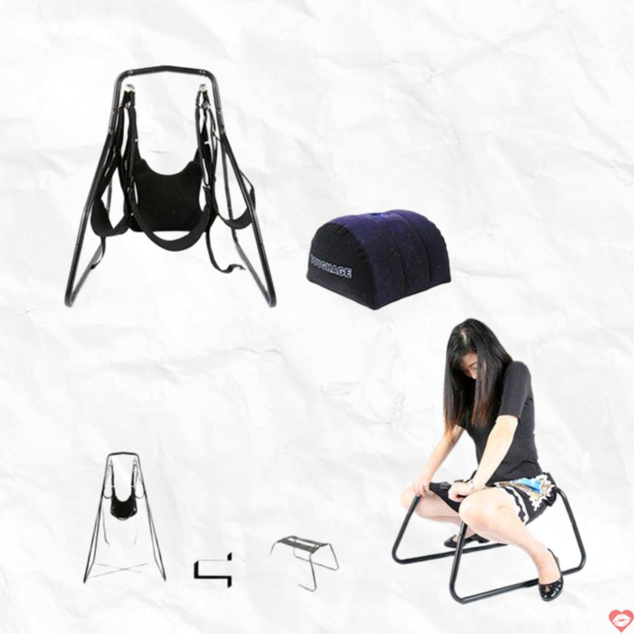 Bộ ghế xích đu tình yêu Acacia 3in1 tiện lợi đẹp mê ly 