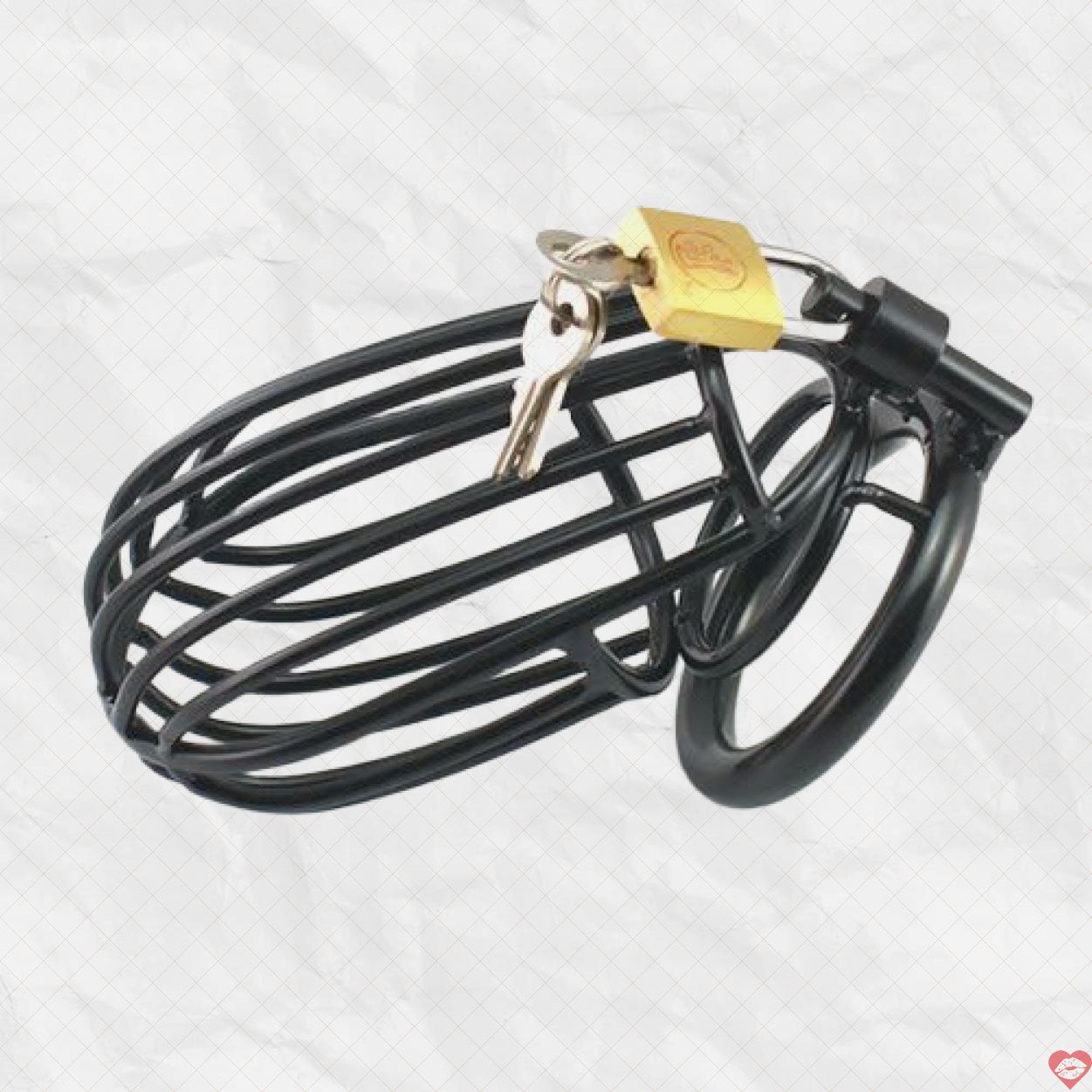 Khóa dương vật bằng thép không gỉ kiểu lồng chim