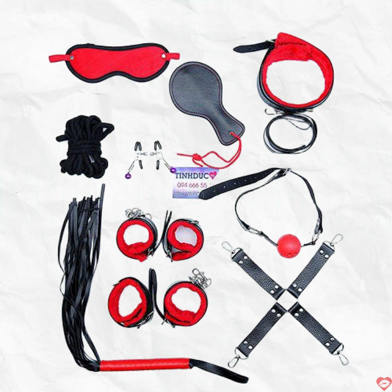 Bộ Đồ Chơi BDSM 10 Món Cao Cấp - Khám Phá 50 Sắc Thái 