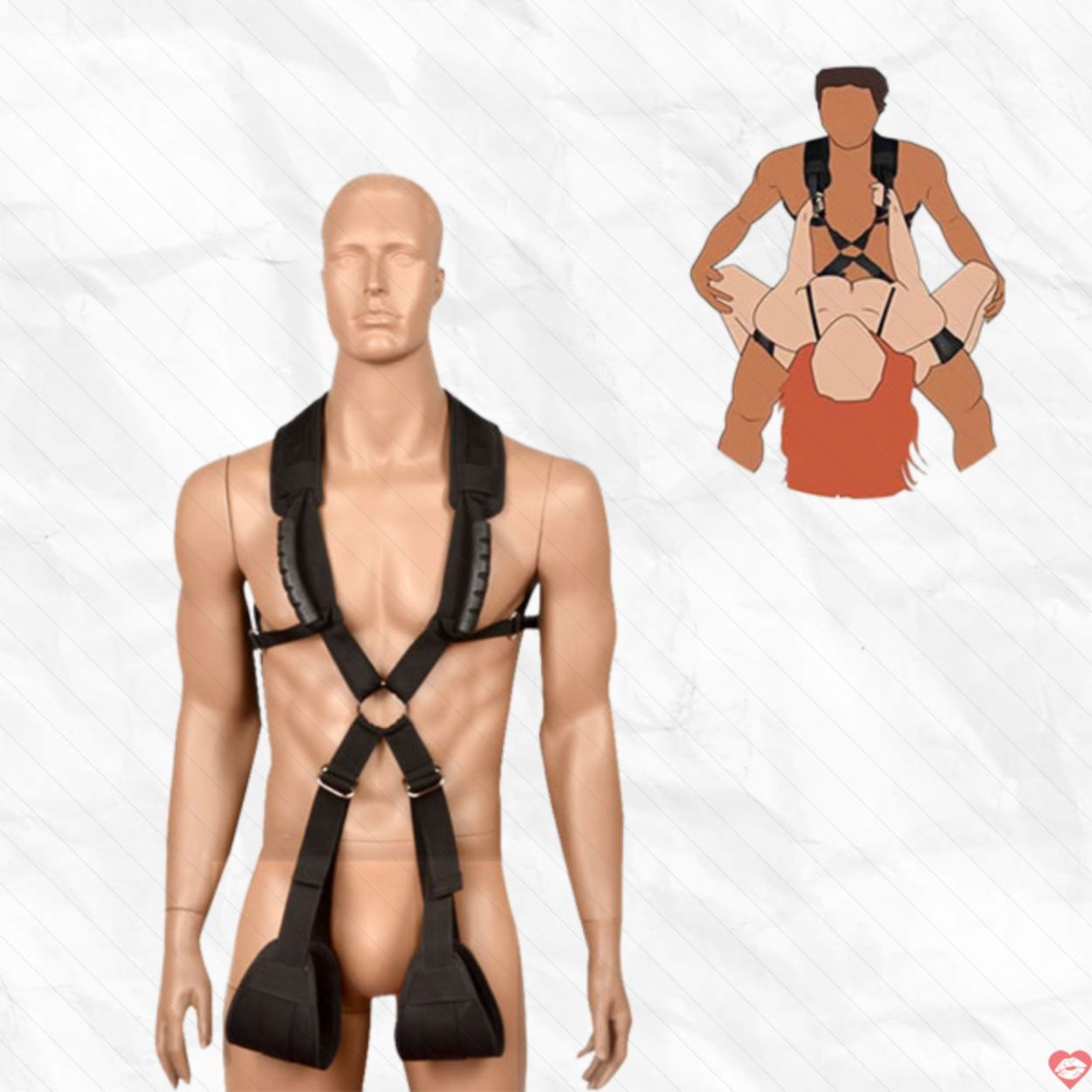 Bộ Đai Đeo Vai SM Cặp Đôi - Mẫu Mới Kích Thích & Phấn Khích 