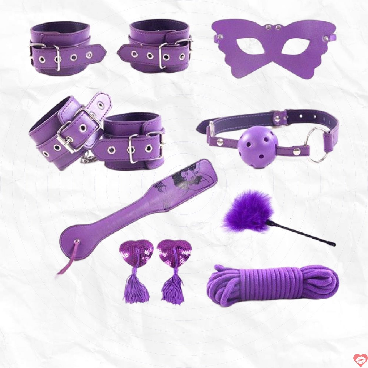 Bộ đồ chơi phòng the cao cấp 8 món màu tím